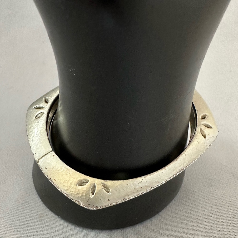 Brighton brushed silver tone rectangular clamper bracelet